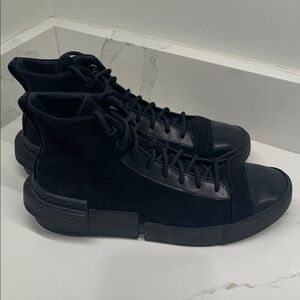 Converse Sueded Cotton W/Rubber accents Black High-Top Men's Sneakers